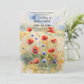 Invitation Polonais rustique avec aquarelle (Debout devant)