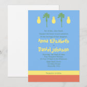 Invitation Polynésie rétro (Devant / Derrière)