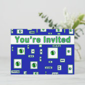 Invitation polyvalente Abstraite - (Debout devant)