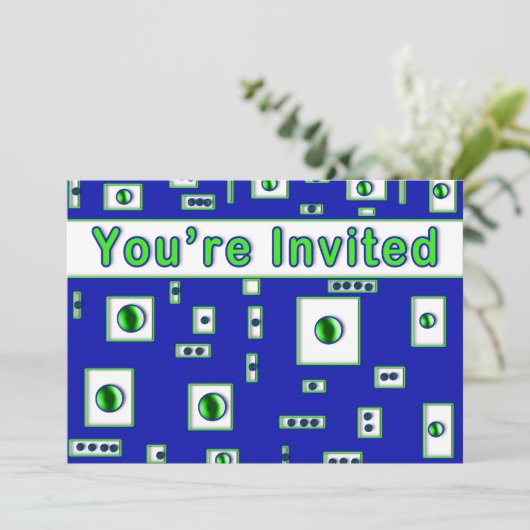 Invitation polyvalente Abstraite - (Debout devant)