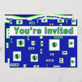 Invitation polyvalente Abstraite - (Devant / Derrière)