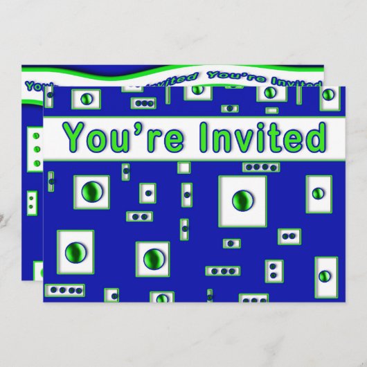 Invitation polyvalente Abstraite - (Devant / Derrière)