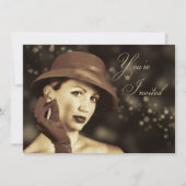 Invitation polyvalente classique - Vintage dame (Devant)