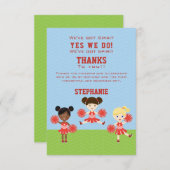 Invitation Pom-pom girl (Devant / Derrière)