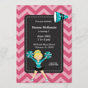 Invitation Pom-pom girl, choisissez votre propre couleur arri