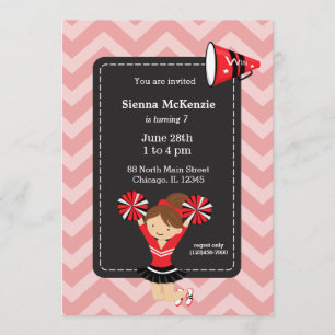 Invitation Pom-pom girl, choisissez votre propre couleur arri