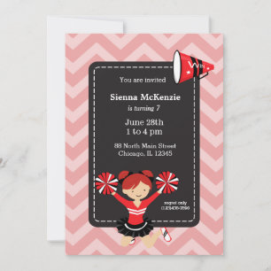 Invitation Pom-pom girl, choisissez votre propre couleur arri