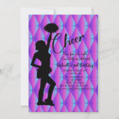 Invitation Pom-pom girl de Silouhette Iridescente brillante (Devant)