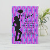 Invitation Pom-pom girl de Silouhette Iridescente brillante (Debout devant)