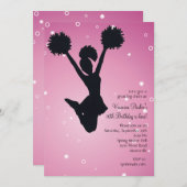 Invitation Pom-pom girl Silhouette (Devant / Derrière)