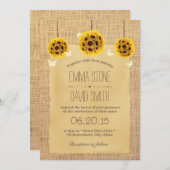 Invitation Pomanders de tournesol rustiques et Mariage de pap (Devant / Derrière)