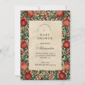 Invitation Pomegranate Garden Botanical Baby Shower (Devant)