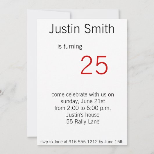 Invitation Pomme à sucre (Dos)