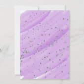 Invitation Pomme Argent Floral Unicorne Baby Sprinkel (Dos)