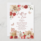 Invitation Pomme d'automne et Baby shower floral Citrouille (Devant)