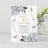 Invitation pomme de douche à effet de papillon rose violet bl (Debout devant)