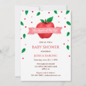 Invitation Pomme de ma chute d'oeil | Baby shower d'été (Devant)