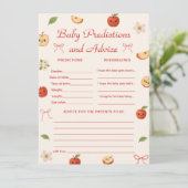 Invitation Pomme de mon Baby shower oculaire Prédictions et c (Debout devant)