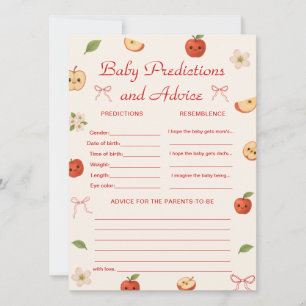Invitation Pomme de mon Baby shower oculaire Prédictions et c
