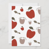 Invitation Pomme de nos yeux Apple Baby shower à thème (Dos)