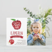 Invitation Pomme de nos yeux Photo Anniversaire Fête N'import (Debout devant)