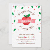 Invitation Pomme de nos yeux Première fête d'anniversaire (Devant)