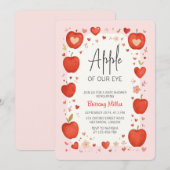 Invitation Pomme de notre Baby shower de chute de l'oeil (Devant / Derrière)