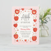 Invitation Pomme de notre Baby shower de chute de l'oeil (Debout devant)