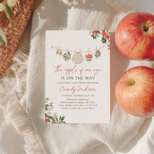 Invitation Pomme de notre Baby shower de chute de l'oeil