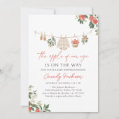 Invitation Pomme de notre Baby shower de chute de l'oeil (Devant)