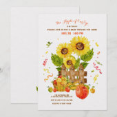 Invitation Pomme de notre Baby shower oculaire (Devant / Derrière)