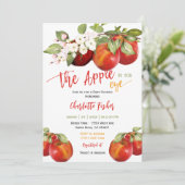 Invitation Pomme de notre Baby shower oculaire (Debout devant)