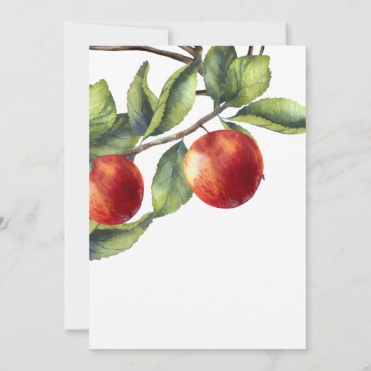 Invitation Pomme de notre Baby shower oculaire (Dos)