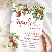 Invitation Pomme de notre Baby shower oculaire Chute Neutre S