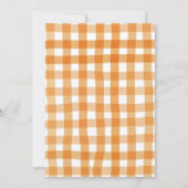 Invitation Pomme de Notre Baby shower Oeil Bow Orange En vich (Dos)