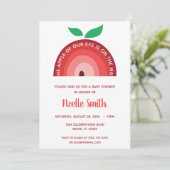 Invitation Pomme de notre oeil, Apple arc-en-ciel, Baby showe (Debout devant)