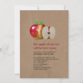 Invitation Pomme De Notre Oeil Automne Plaid Baby shower (Devant)