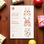 Invitation Pomme de notre oeil Baby shower d'aquarelle modern