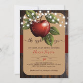 Invitation Pomme de notre oeil Baby shower d'automne rustique (Devant)
