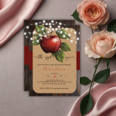 Invitation Pomme de notre oeil Baby shower d'automne rustique