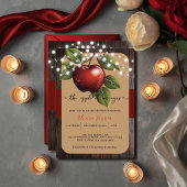 Invitation Pomme de notre oeil Baby shower d'automne rustique