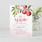 Invitation Pomme de notre oeil Baby shower de chute (Debout devant)