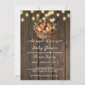 Invitation Pomme de notre oeil chute Baby shower de bois flor (Devant)