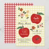 Invitation Pomme de notre oeil chute Baby shower de pomme Inv (Devant / Derrière)