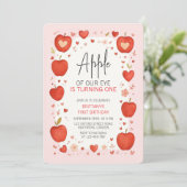 Invitation Pomme de Notre Oeil Chute Thématique Anniversaire (Debout devant)