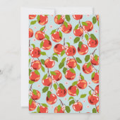 Invitation Pomme de notre oeil Floral Boy 1er anniversaire (Dos)