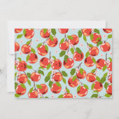 Invitation Pomme de notre oeil Floral Photo Boy 1er anniversa (Dos)