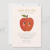 Invitation Pomme de notre oeil mignon Baby shower Apple Invit (Devant)