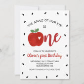 Invitation Pomme de notre Oeil premier anniversaire Invitatio (Devant)