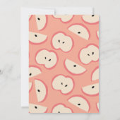 Invitation Pomme de notre oeil rose fille 1er anniversaire (Dos)